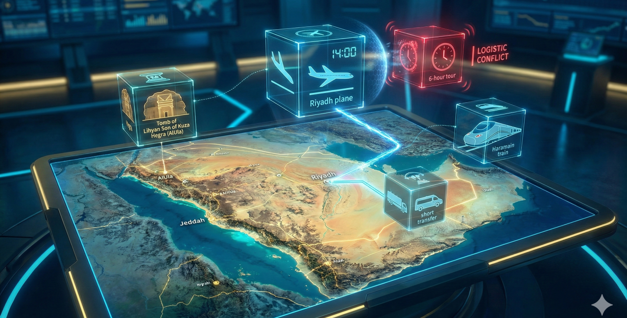 Digital '3D Puzzles' in Practice. This illustration demonstrates how advanced technology visualizes complex travel logistics, acting as a digital expert that prevents errors